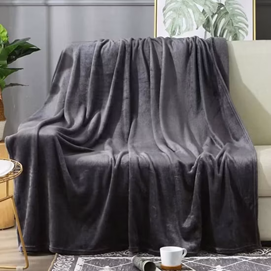 High Quality Microfiber Flannel Fleece Throw Blanket Super Soft Plush Bed Blankets for Sofa