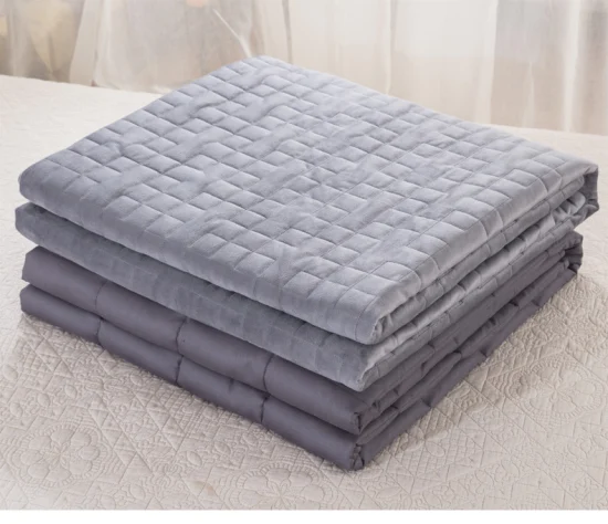 Cobertor com peso de algodão de bambu estampado personalizado com contas de vidro rei para o verão Cobertor de peso macio