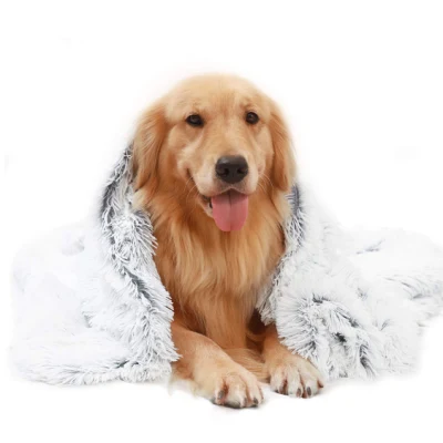 2022 Cobertores felpudos para animais de estimação estampados com 2 dobras nas costas