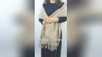 Xale Cashmere Wave Bege Cinza